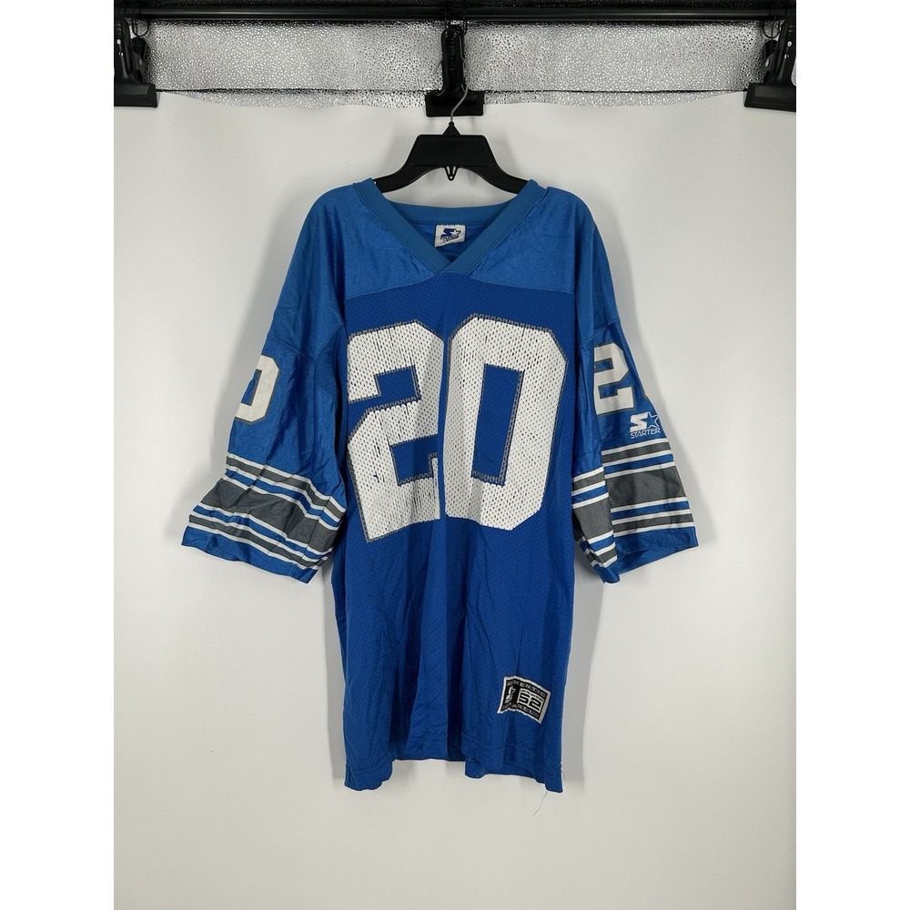 Barry Sanders Detroit Lions Vintage 90s Starter Jersey Made In USA Mens 52 XL